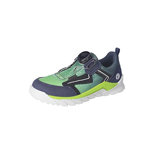 RICOSTA Jungen Low-Top Sneaker Spike,Kinder Halbschuhe,WMS:Mittel,lose Einlage,BOA,schnürschuhe,straßenschuhe,Ozean/Limette (180),35 EU von RICOSTA