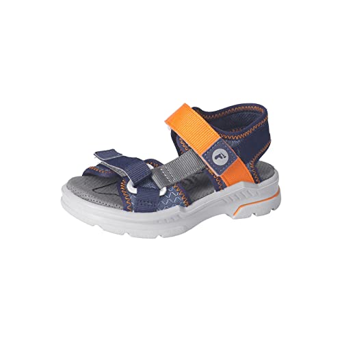 RICOSTA Jungen Sandalen Fernando,Kinder Sommerschuhe,WMS:Mittel,Klettverschluss,Freizeitschuhe,offene Schuhe,Nautic/Jeans (170),37 EU von RICOSTA