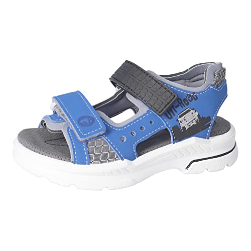 RICOSTA Jungen Sandalen ROAD,Kinder Sommerschuhe,WMS:Mittel,outdoorsandalen,klettverschluss,freizeitschuhe,azur/grau (150),34 EU von RICOSTA