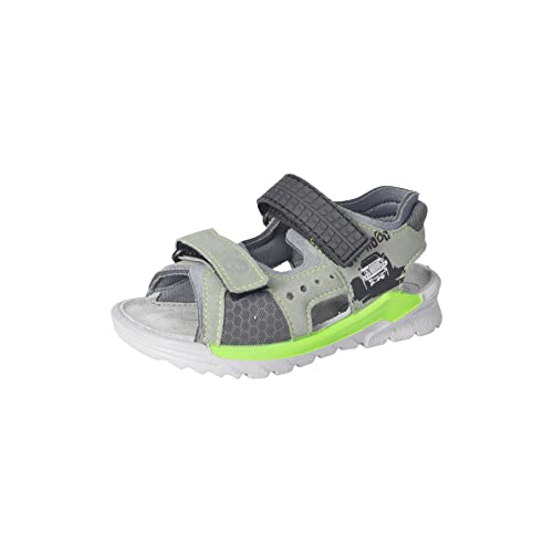 RICOSTA Jungen Sandalen Road,Kinderschuhe,WMS:Mittel,waschbar,Freizeitschuhe,offene Schuhe,Strandschuhe,Kids,eukalyptus/grau (530),32 EU von RICOSTA