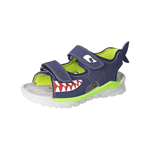 RICOSTA Jungen Sandalen Shark,Kinderschuhe,WMS:Mittel,waschbar,Halbschuhe,Klettverschluss,Kinderschuhe,Nautic/Ozean (170),32 EU von RICOSTA