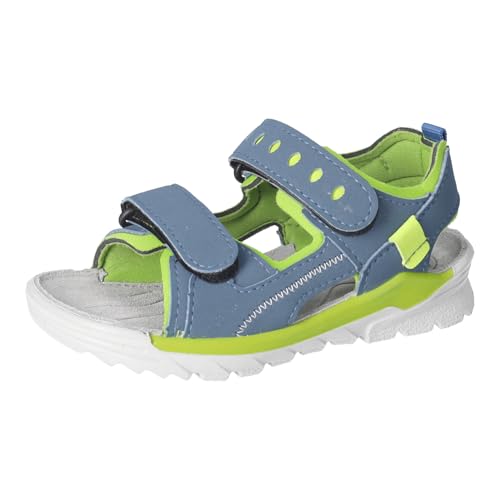 RICOSTA Jungen Sandalen TAJO, Kinder Sandalen, Weite: Weit, waschbar, Klettverschluss, Sommerschuhe, Freizeitschuhe, Pavone/Acido (140), 37 EU von RICOSTA