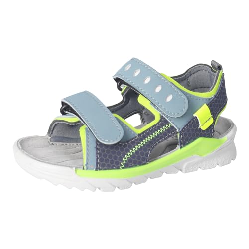 RICOSTA Jungen Sandalen TAJO, Kinder Sommerschuhe, Weite: Mittel, waschbar, Freizeitschuhe, offene Schuhe, Strandschuhe, Arctic/Neongelb (130), 27 EU von RICOSTA