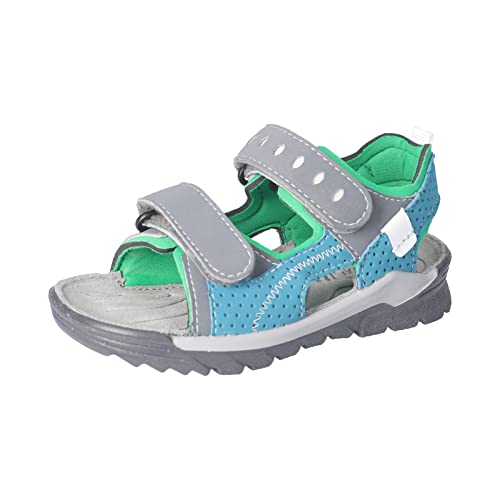 RICOSTA Jungen Sandalen TAJO,Kinder Sommerschuhe,WMS:Mittel,waschbar,offene schuhe,strandschuhe,outdoorsandalen,graphit/neongrün (440),31 EU von RICOSTA