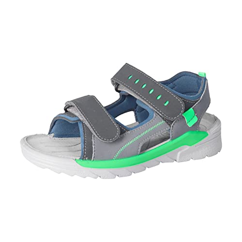 RICOSTA Jungen Sandalen TAJO,Kinderschuhe,WMS:Mittel,waschbar,Freizeitschuhe,offene Schuhe,Strandschuhe,Kids,Grigio/Petrol (450),35 EU von RICOSTA