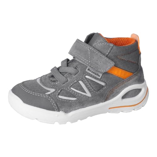 RICOSTA Jungen Stiefel Active, Kinder Boots, Weite: Mittel, lose Einlage, RicostaTEX, Klettstiefel, Booties, Leder, Carbon/grau (490), 38 EU von RICOSTA