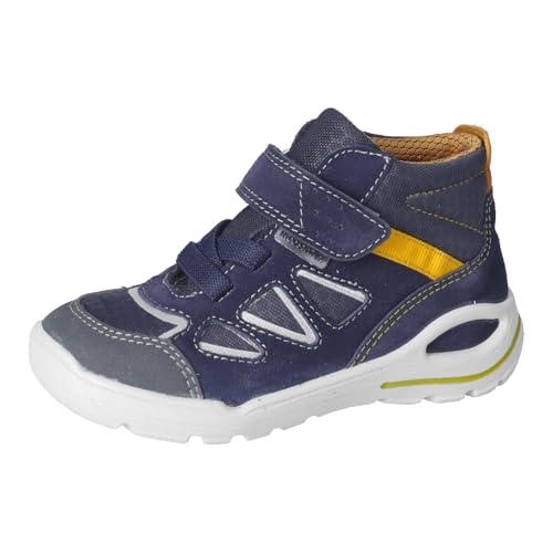 RICOSTA Jungen Stiefel Active, Kinder Boots, Weite: Mittel, lose Einlage, RicostaTEX, Klettstiefel, Booties, Leder, Nautic/Ozean (170), 36 EU von RICOSTA