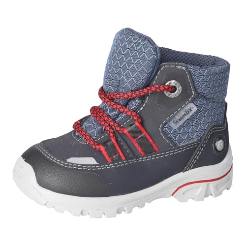RICOSTA Jungen Stiefel DIDI, Kinder Lauflernschuhe, Weite: Mittel, lose Einlage, Sympatex, wasserdicht, schnürstiefel, Booties, See/Jeans (180), 24 EU von RICOSTA