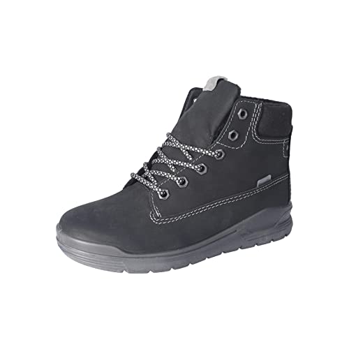 RICOSTA Jungen Stiefel Dirk,Kinder Boots,WMS:Mittel,lose Einlage, TEX,schnürstiefel,Booties,wasserdicht,schwarz (090),40 EU von RICOSTA