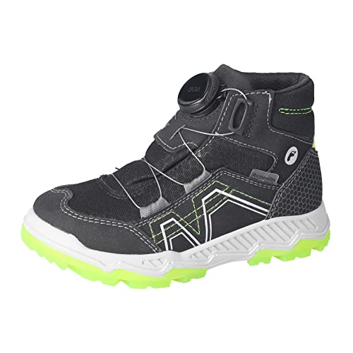 RICOSTA Jungen Stiefel Hill,Kinder Boots,WMS:Mittel,lose Einlage, TEX,BOA-Drehverschluss,wasserdicht,Booties,schwarz (090),38 EU von RICOSTA