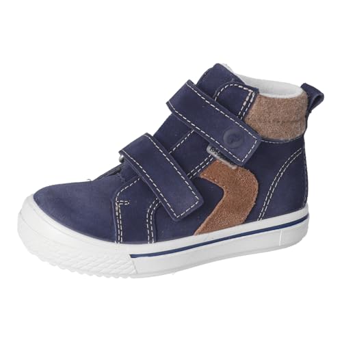 RICOSTA Jungen Stiefel MATS, Kinder Boots, Weite: Mittel, lose Einlage, RicostaTEX, Klettstiefel, Booties, wasserdicht, Nautic/braun (170), 31 EU von RICOSTA