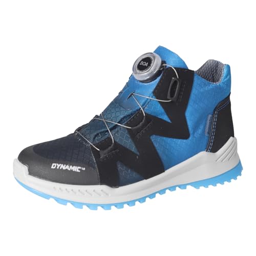 RICOSTA Jungen Stiefel Need, Kinder Boots, lose Einlage, RicostaTEX, Booties, Schnellverschluss, wasserdicht, schwarz/Azur (090), 30 EU von RICOSTA