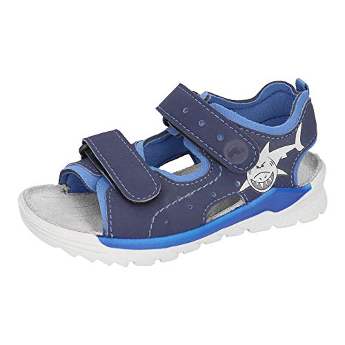 RICOSTA Jungen Trekking Sandalen SURF, Weite: Weit (WMS),waschbar, profilsohle doppelklett-verschluss kids jungen toben,nautic/azur,33 EU / 1 UK von RICOSTA