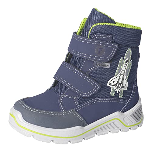 RICOSTA Jungen Winterstiefel ALIX,Kinder Boots,WMS:Weit,lose Einlage,Sympatex,Glow in The Dark,Outdoor-Kinderschuhe,Nautic/Ozean (180),26 EU von RICOSTA