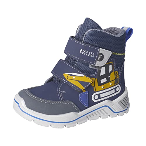 RICOSTA Jungen Winterstiefel BOB,Kinder Boots,WMS:Mittel,lose Einlage,Sympatex,Blinklicht,Winterboots,Outdoor-Kinderschuhe,Nautic/Ozean (170),33 EU von RICOSTA