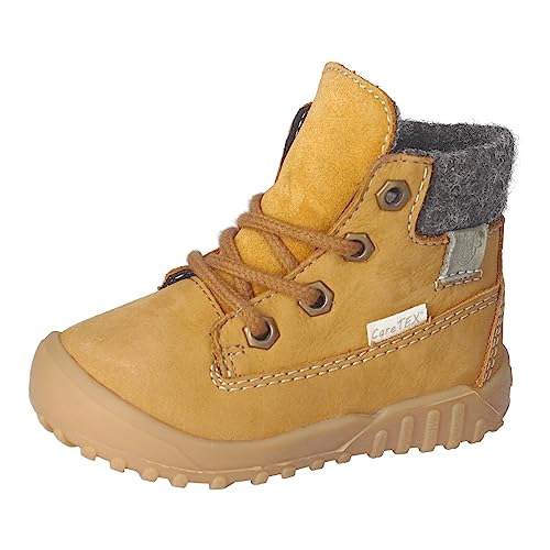 RICOSTA Jungen Winterstiefel DEANY,Kinder Lauflernschuhe,WMS:Weit,CareTEX,lammwolle,warm,gefüttert,wasserdicht,winterboots,senf (760),24 EU von RICOSTA