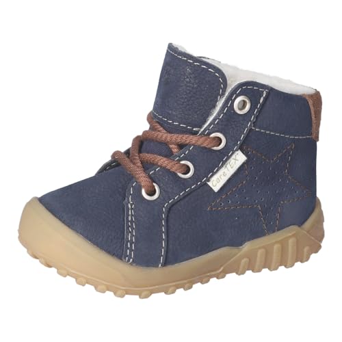 RICOSTA Jungen Winterstiefel Denny,Kinder Lauflernschuhe,WMS:Weit,CareTEX,terracare,Outdoor-Kinderschuhe,warm,gefüttert,See/braun (180),26 EU von RICOSTA