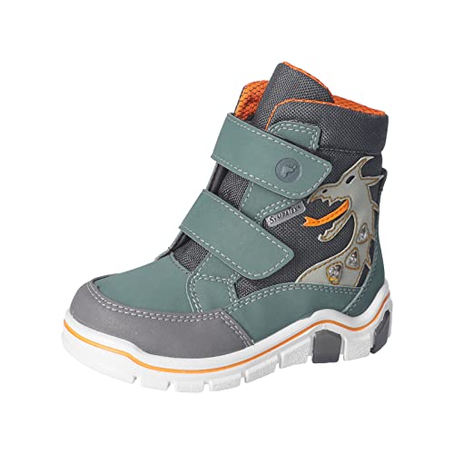 RICOSTA Jungen Winterstiefel GRISU,Kinder Boots,WMS:Mittel,lose Einlage,Sympatex,Blinklicht,Outdoor-Kinderschuhe,Salbei/Anthra (570),26 EU von RICOSTA