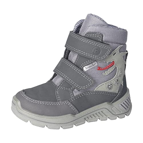 RICOSTA Jungen Winterstiefel GRISU,Kinder Boots,WMS:Mittel,lose Einlage,Sympatex,Blinklicht,Winterboots,gefüttert,Grigio/Graphit (490),30 EU von RICOSTA