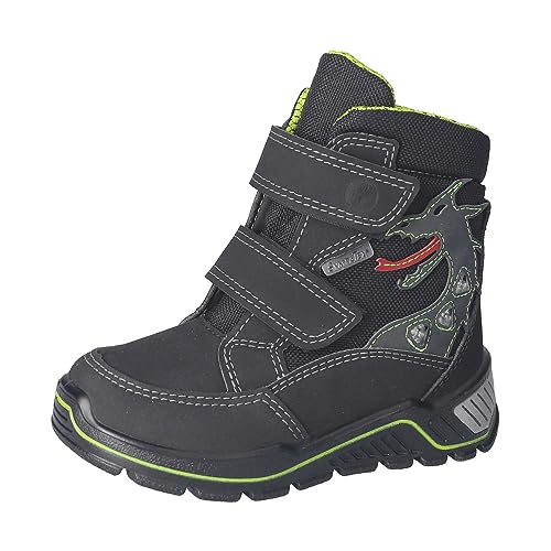 RICOSTA Jungen Winterstiefel GRISU,Kinder Boots,WMS:Mittel,lose Einlage,Sympatex,Blinklicht,wasserdicht,Winterboots,warm,schwarz (090),28 EU von RICOSTA