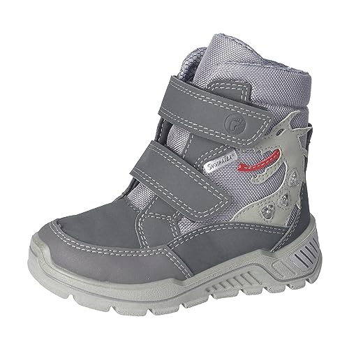 RICOSTA Jungen Winterstiefel GRISU,Kinder Boots,WMS:Weit,lose Einlage,Sympatex,Blinklicht,outdoor-kinderschuhe,grigio/graphit (490),31 EU von RICOSTA