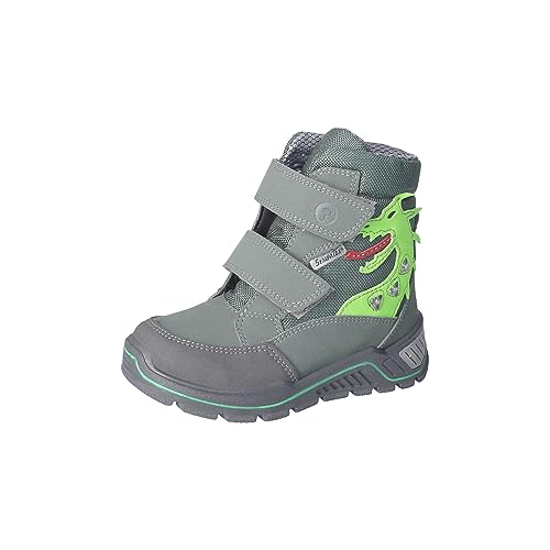 RICOSTA Jungen Winterstiefel GRISU,Kinder Boots,WMS:Weit,lose Einlage,Sympatex,Blinklicht,wasserdicht,Winterboots,warm,Salbei (570),28 EU von RICOSTA