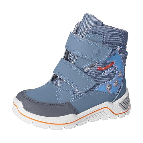 RICOSTA Jungen Winterstiefel GRISU,Kinder Boots,WMS:Weit,lose Einlage,Sympatex,Blinklicht,Winterboots,Outdoor-Kinderschuhe,Pavone/Nebel (140),30 EU von RICOSTA