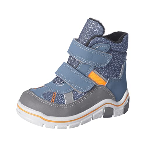 RICOSTA Jungen Winterstiefel Gabris,Kinder Boots,WMS:Mittel,lose Einlage,Sympatex,waschbar,wasserdicht,Winterboots,warm,Pavone/Jeans (140),27 EU von RICOSTA