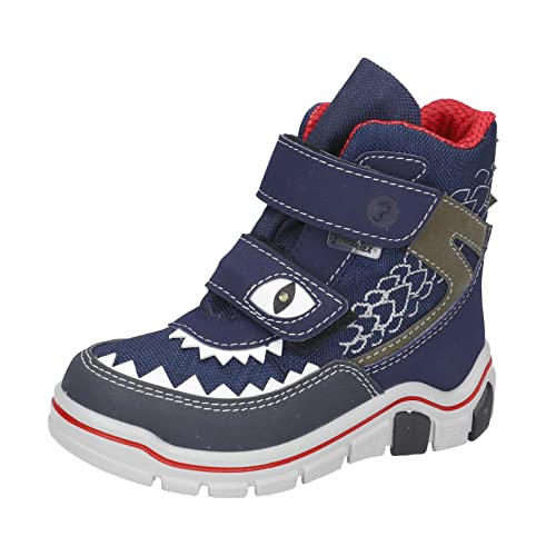 RICOSTA Jungen Winterstiefel LUGA,Kinder Boots,WMS:Weit,lose Einlage,Sympatex,Blinklicht,gefüttert,wasserdicht,warm,Nautic/Ozean (170),28 EU von RICOSTA