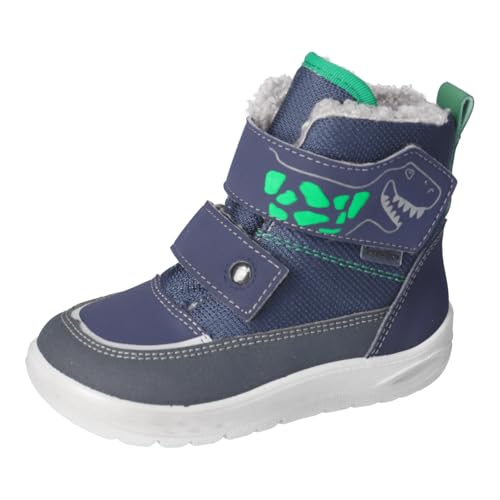 RICOSTA Jungen Winterstiefel YUTU, Kinder Boots, Weite: Weit, lose Einlage, Sympatex, Barfuß-Schuh, gefüttert, wasserdicht, Nautic/Ozean (170), 35 EU von RICOSTA