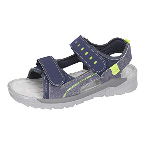 RICOSTA Kinder Sandalen TAJO, Weite: Mittel (WMS), Klettverschluss Kinder Kids Jungen Kinderschuhe toben Spielen Freizeit,Nautic/teer,34 EU / 2 UK von RICOSTA