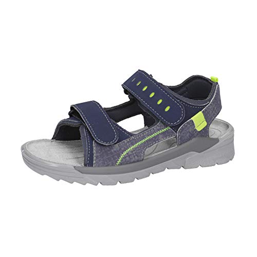 RICOSTA Kinder Sandalen TAJO, Weite: Weit (WMS),waschbar,sommerschuhe,halbschuhe,freizeitschuhe,klettverschluss,kinder,nautic/teer (171),33 EU / 1 UK von RICOSTA