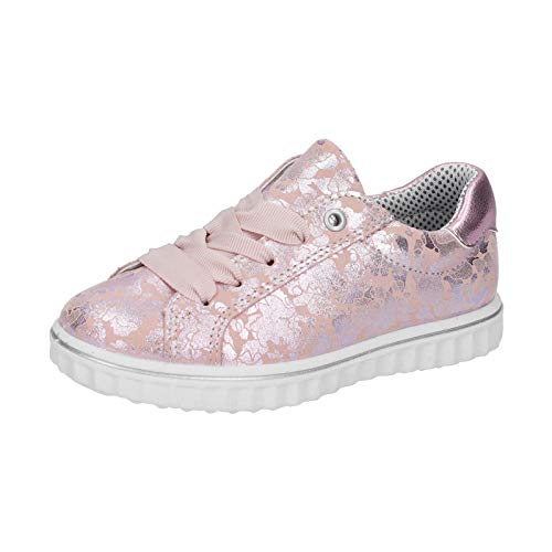 RICOSTA Kinder Sneaker Jody, Weite: Normal,lose Einlage,Kinderschuhe,schnürschuhe,schnürer,Halbschuhe,straßenschuhe,Kinder,Kids,Nude (313),33 EU / 1 UK von RICOSTA