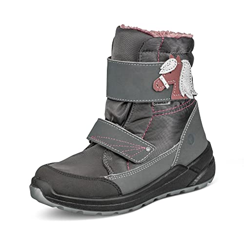 RICOSTA Mädchen Boots GAREI, Weite: Mittel (WMS),Sympatex,waschbar,wasserdicht,Winterboots,warm,Kids,Patina/Graphit (452),27 EU / 9 Child UK von RICOSTA