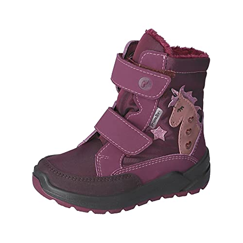 RICOSTA Mädchen Boots Annika, Weite: Weit (WMS),Sympatex,Blinklicht,wasserdicht,Winterboots,Outdoor-Kinderschuhe,Merlot (382),33 EU / 1 UK von RICOSTA