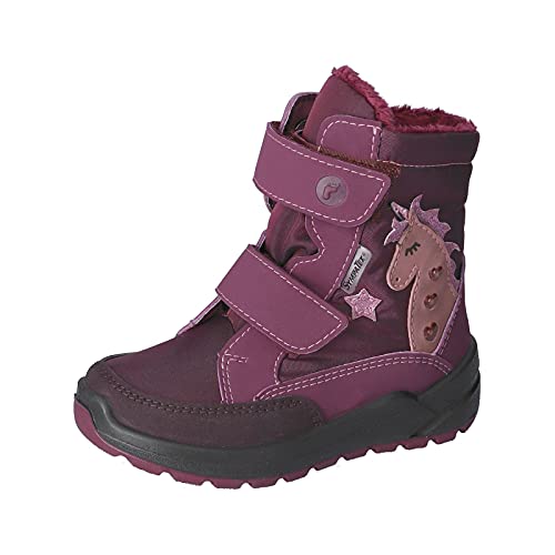 RICOSTA Mädchen Boots Annika, Weite: Mittel (WMS),lose Einlage,Sympatex,Blinklicht,warm,gefüttert,wasserdicht,Kids,Merlot (382),25 EU / 8 Child UK von RICOSTA