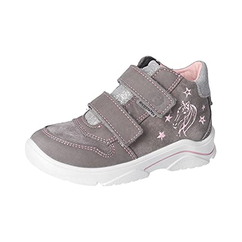 RICOSTA Mädchen Boots Fanni, Weite: Mittel (WMS), TEX,Klettstiefel,Booties,wasserdicht,Kids,Kinderschuhe,Meteor (464),26 EU / 8.5 Child UK von RICOSTA