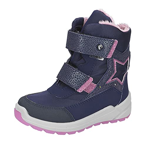 RICOSTA Mädchen Boots Glori, Weite: Mittel (WMS),Sympatex,Blinklicht,Winterboots,Outdoor-Kinderschuhe,Nautic/Marine (174),27 EU / 9 Child UK von RICOSTA