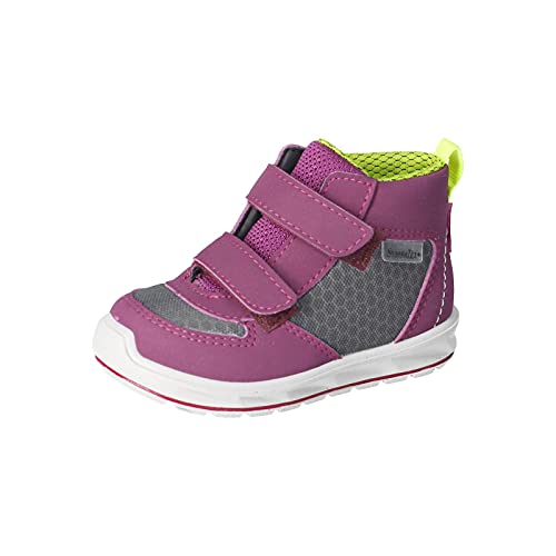 RICOSTA Mädchen Boots Rory von Pepino, Weite: Mittel (WMS),Sympatex,Klettstiefel,Booties,wasserdicht,Merlot/grau (384),22 EU / 5 Child UK von RICOSTA