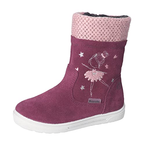 RICOSTA Mädchen Klassische Stiefeletten SWEET,Kinder Stiefeletten,WMS:Mittel,lose Einlage,RicostaTEX,booties,halbstiefel,merlot/rose (380),33 EU von RICOSTA