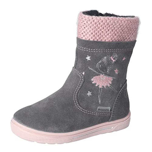 RICOSTA Mädchen Klassische Stiefeletten Sweet,Kinder Stiefeletten,WMS:Mittel,lose Einlage,RicostaTEX,gefüttert,Boots,Asphalt/Rose (490),35 EU von RICOSTA