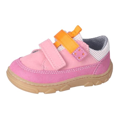 RICOSTA Mädchen Kletthalbschuhe JOKIN, Kinder Lauflernschuhe, Weite: Mittel, Barfuß-Schuh,vegan, Klettschuhe, Sneaker, pop/rosato/Mallow (320), 26 EU von RICOSTA