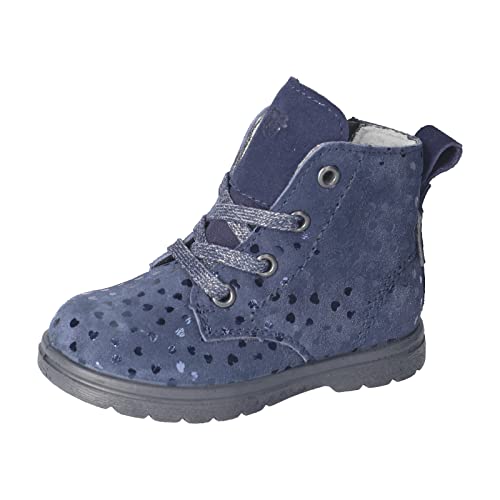 RICOSTA Mädchen Lauflernschuhe ILVY,Kinder Boots,WMS:Mittel,lose Einlage,Sympatex,wasserdicht,schnürstiefel,Booties,Nautic (170),26 EU von RICOSTA