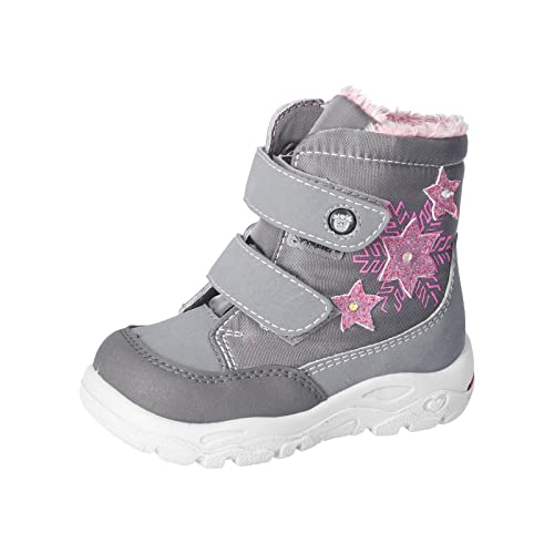 RICOSTA Mädchen Lauflernschuhe Maddie,Kinder Boots,WMS:Mittel,lose Einlage,Sympatex,Blinklicht,Outdoor-Kinderschuhe,Graphit/Patina (460),25 EU von RICOSTA