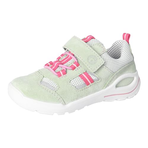 RICOSTA Mädchen Low-Top Sneaker Fast, Kinder Halbschuhe, Weite: Mittel, lose Einlage, Klettverschluss, straßenschuhe, Avocado/rosa (520), 29 EU von RICOSTA