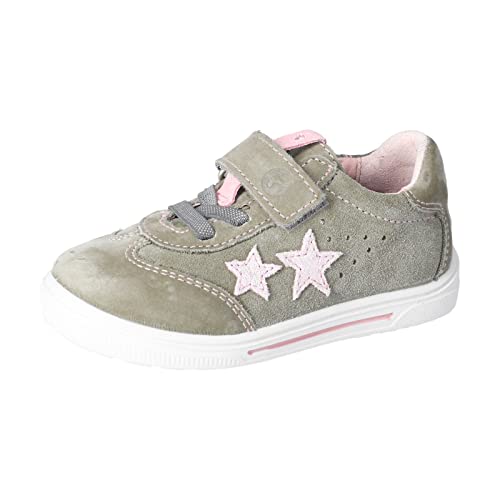 RICOSTA Mädchen Low-Top Sneaker IDA,Kinder Halbschuhe,WMS:Mittel,lose Einlage,Freizeitschuhe,Laufschuhe,Klettschuhe,eukalyptus (530),28 EU von RICOSTA