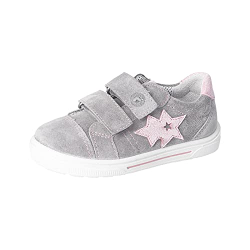 RICOSTA Mädchen Low-Top Sneaker JULA,Kinder Halbschuhe,WMS:Mittel,lose Einlage,Klettverschluss,Kinderschuhe,Halbschuhe,grau (450),32 EU von RICOSTA