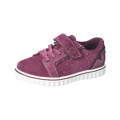 RICOSTA Mädchen Low-Top Sneaker Jean,Kinder Halbschuhe,lose Einlage, TEX,Klettschuhe,Klettverschluss,straßenschuhe,Merlot (380),29 EU von RICOSTA