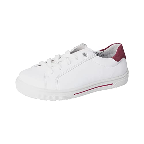 RICOSTA Mädchen Low-Top Sneaker Jody,Kinder Halbschuhe,WMS:Mittel,lose Einlage,Halbschuhe,straßenschuhe,Turnschuhe,Weiss/Fuchsia (820),37 EU von RICOSTA