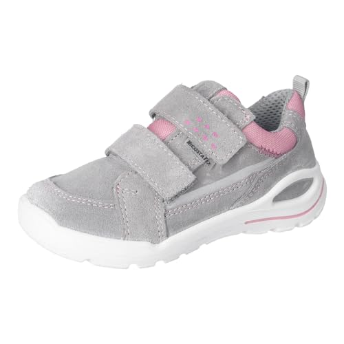 RICOSTA Mädchen Low-Top Sneaker Move, Kinder Halbschuhe, Weite: Mittel, lose Einlage, RicostaTEX, Klettverschluss, Graphit/Mallow (450), 28 EU von RICOSTA